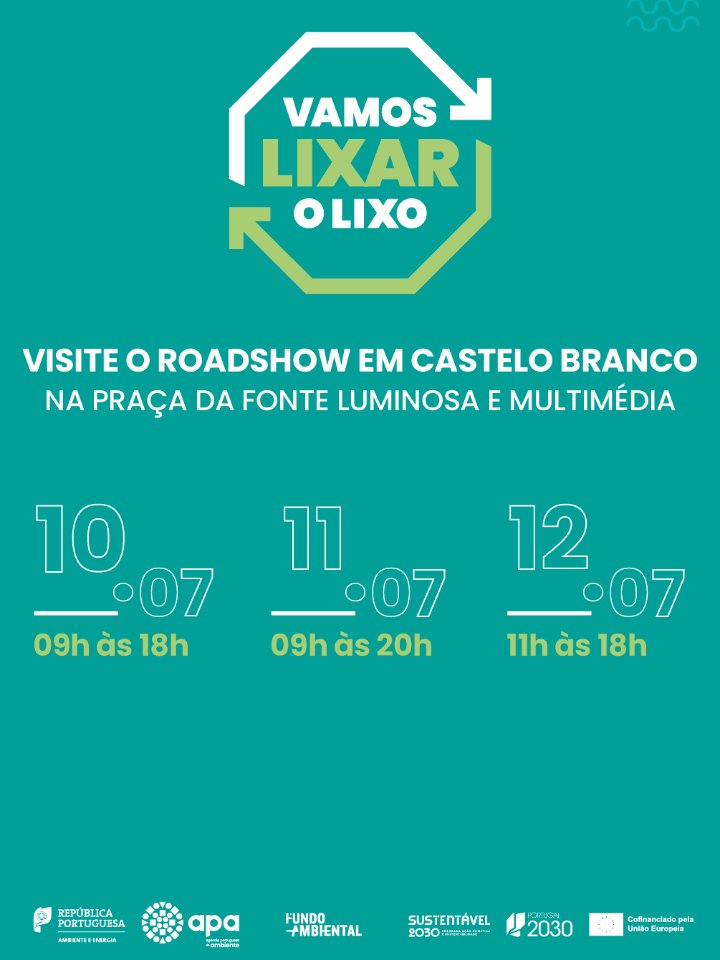 Imagem principal: ♻️ Castelo Branco vai receber a campanha nacional 